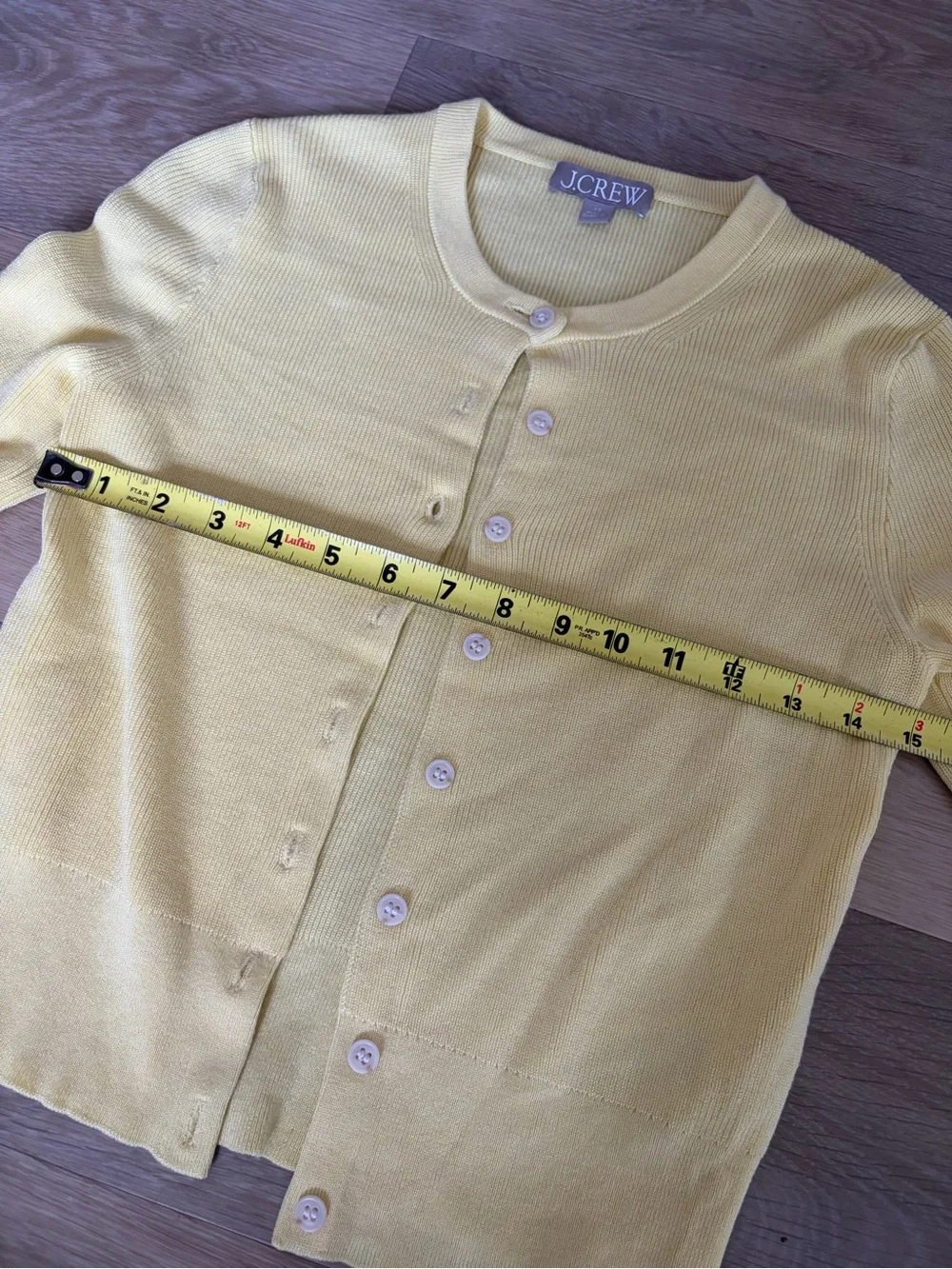 J.Crew Neon Yellow Cropped Cardigan XS